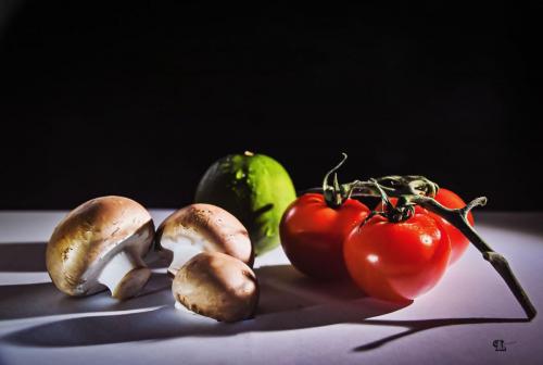 Gemüse mit Pilz ohne Tier